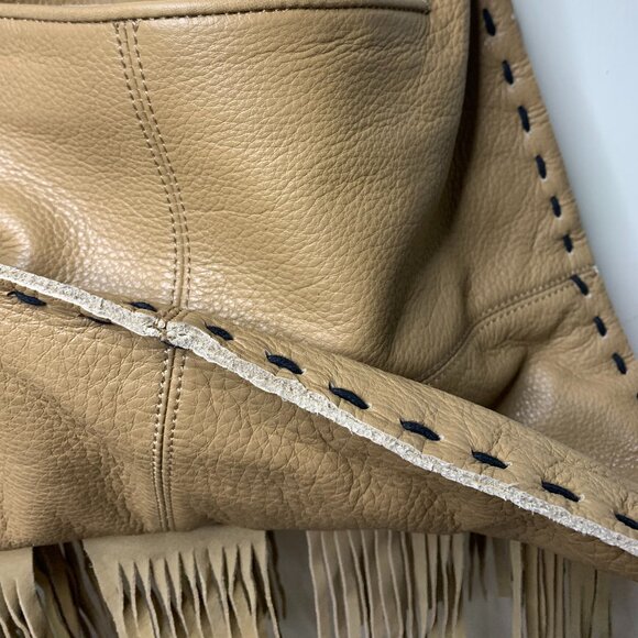 MUXO Large Tan Leather Shoulder Bag - Picture 17 of 17